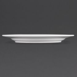 Olympia Whiteware Wide Rimmed Plates 280mm (6 Pack)