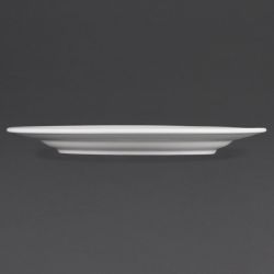 Olympia Whiteware Wide Rimmed Plates 310mm (6 Pack)