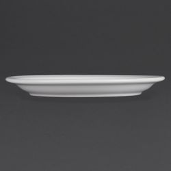 Olympia Whiteware Narrow Rimmed Plates 230mm (12 Pack)