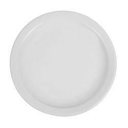 Olympia Whiteware Narrow Rimmed Plates 250mm (12 Pack)