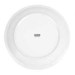 Olympia Whiteware Narrow Rimmed Plates 250mm (12 Pack)