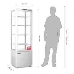 Polar C-Series Curved Door Display Fridge 235Ltr White