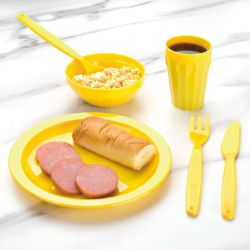 Olympia Kristallon Polypropylene Bowls Yellow 103mm (12 pack)