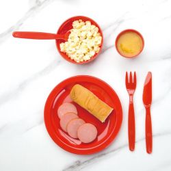Olympia Kristallon Polypropylene Bowls Red 103mm (12 pack)