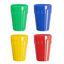 Olympia Kristallon Polypropylene Tumblers Yellow 253.8ml (12 pack)