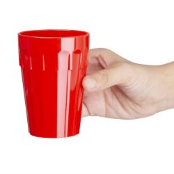 Olympia Kristallon Polypropylene Tumblers Red 253.8ml (12 pack)