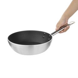 Vogue Aluminium Non-Stick Induction Flared Saut Pan 24cm