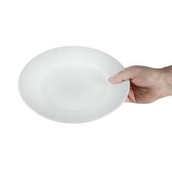 Olympia Athena Wide Rimmed Plates White 254mm/10