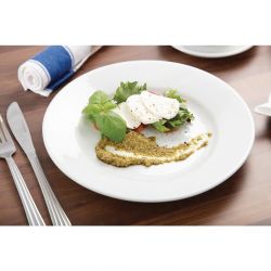 Olympia Athena Wide Rimmed Plates White 254mm/10