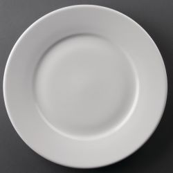 Olympia Athena Wide Rimmed Plates White 254mm/10