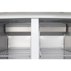 Polar G-Series Upright Double Door Fridge 1200Ltr White