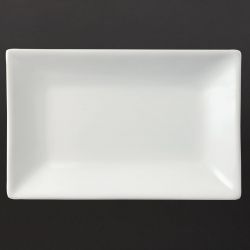 Olympia Whiteware Serving Rectangular Platters 200x 130mm (6 Pack)