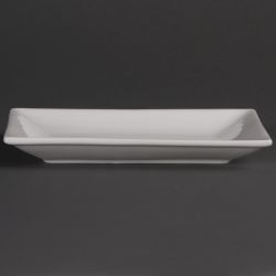 Olympia Whiteware Serving Rectangular Platters 200x 130mm (6 Pack)