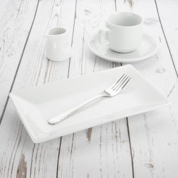 Olympia Whiteware Serving Rectangular Platters 250x 150mm (4 Pack)