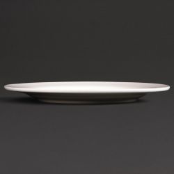 Olympia Lumina Wide Rim Round Plates White 200mm (6 pack)