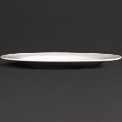 Olympia Lumina Wide Rim Round Plates White 270mm (4 pack)