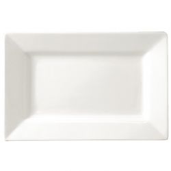 Olympia Lumina Wide Rim Rectangular Plates White 200x 130mm (6 pack)