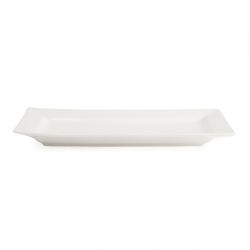 Olympia Lumina Wide Rim Rectangular Plates White 310mm (2 pack)