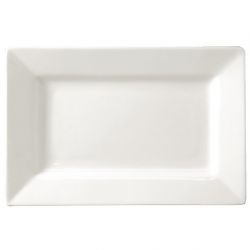 Olympia Lumina Wide Rim Rectangular Plates White 310mm (2 pack)