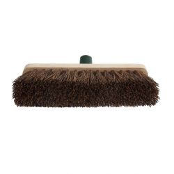 Jantex Wooden Broom Head Stiff Bassine 12in