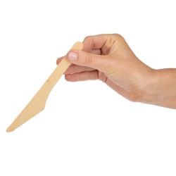 Fiesta Compostable Disposable Wooden Knives (100 pack)