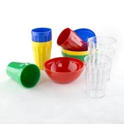 Olympia Kristallon Polypropylene Bowls Red 103mm (12 pack)