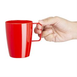 Olympia Kristallon Polypropylene Handled Beakers Red 348.7ml (12 pack)