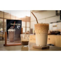 Securit Acrylic Menu Holder With Wooden Frame