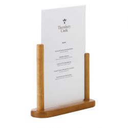Securit Acrylic Menu Holder With Wooden Frame