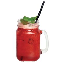 Olympia Handled Jam Jar Glasses 450ml (12 pack)