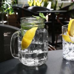 Olympia Handled Jam Jar Glasses 450ml (12 pack)