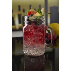 Olympia Handled Jam Jar Glasses 450ml (12 pack)