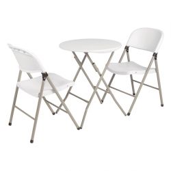 Bolero Foldaway Utility Chairs White (2 pack)