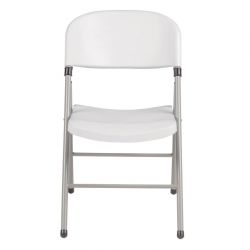 Bolero Foldaway Utility Chairs White (2 pack)