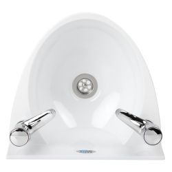 Basix Polycarbonate Wash Hand Basin White
