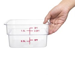 Hygiplas Polycarbonate Square Storage Container 1.5Ltr
