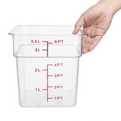 Hygiplas Polycarbonate Square Storage Container 3.5Ltr