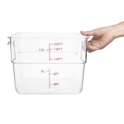 Hygiplas Polycarbonate Square Storage Container 10Ltr