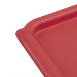 Hygiplas Square Food Storage Container Lid Red