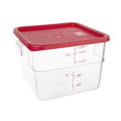 Hygiplas Square Food Storage Container Lid Red