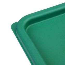Hygiplas Polycarbonate Square Food Storage Container Lid Green