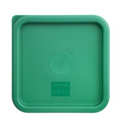 Hygiplas Polycarbonate Square Food Storage Container Lid Green