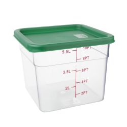 Hygiplas Polycarbonate Square Food Storage Container Lid Green