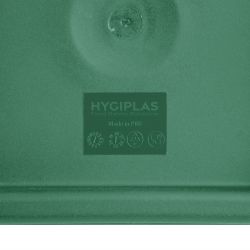 Hygiplas Polycarbonate Square Food Storage Container Lid Green