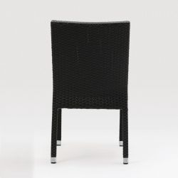 Bolero PE Wicker Side Chairs Charcoal (Pack of 4)