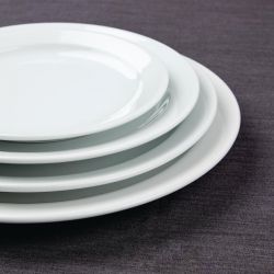 Olympia Athena Narrow Rimmed Plates 205mm/8