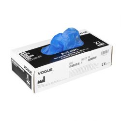 Hygiplas Powder-Free Vinyl Gloves Blue (Pack of 100)