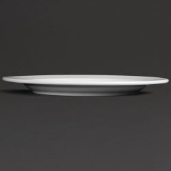 Royal Porcelain Classic White Wide Rim Plates 260mm (12 pack)