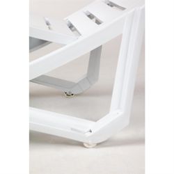 Polypropylene Sun Loungers White (Pack of 2)
