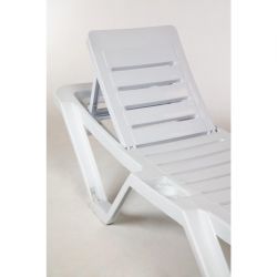Polypropylene Sun Loungers White (Pack of 2)
